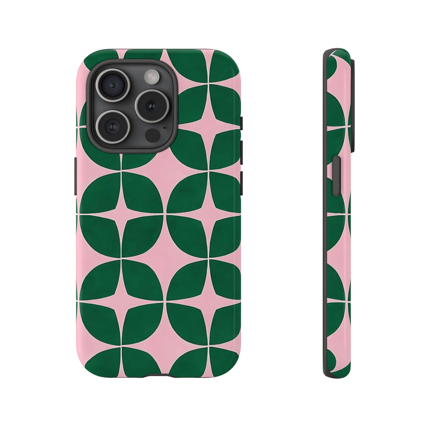 Stylish Phone Case - Geometric Design, Phone Cover, Floral Phone Case, Unique Gift for Her, Trendy Accessory