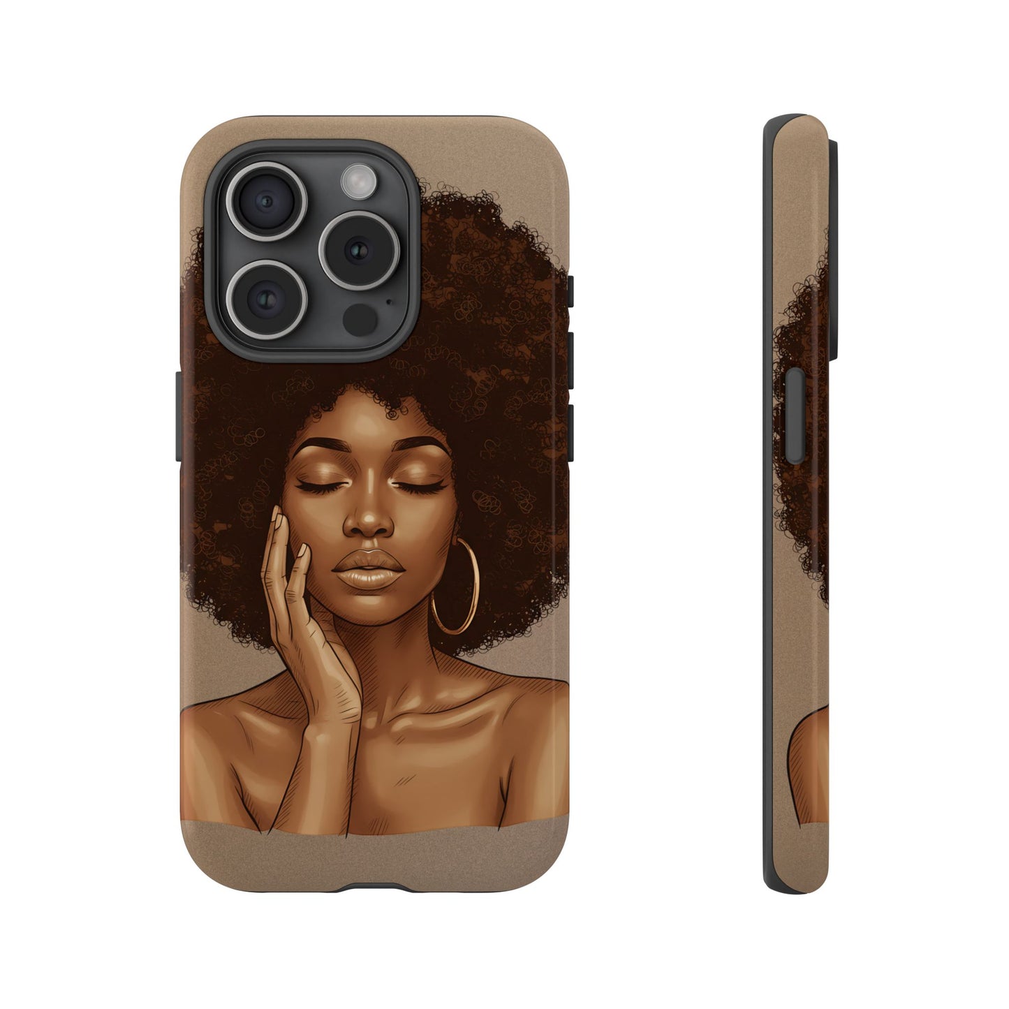 Phone Cases - Beautiful African American Woman with Afro Design