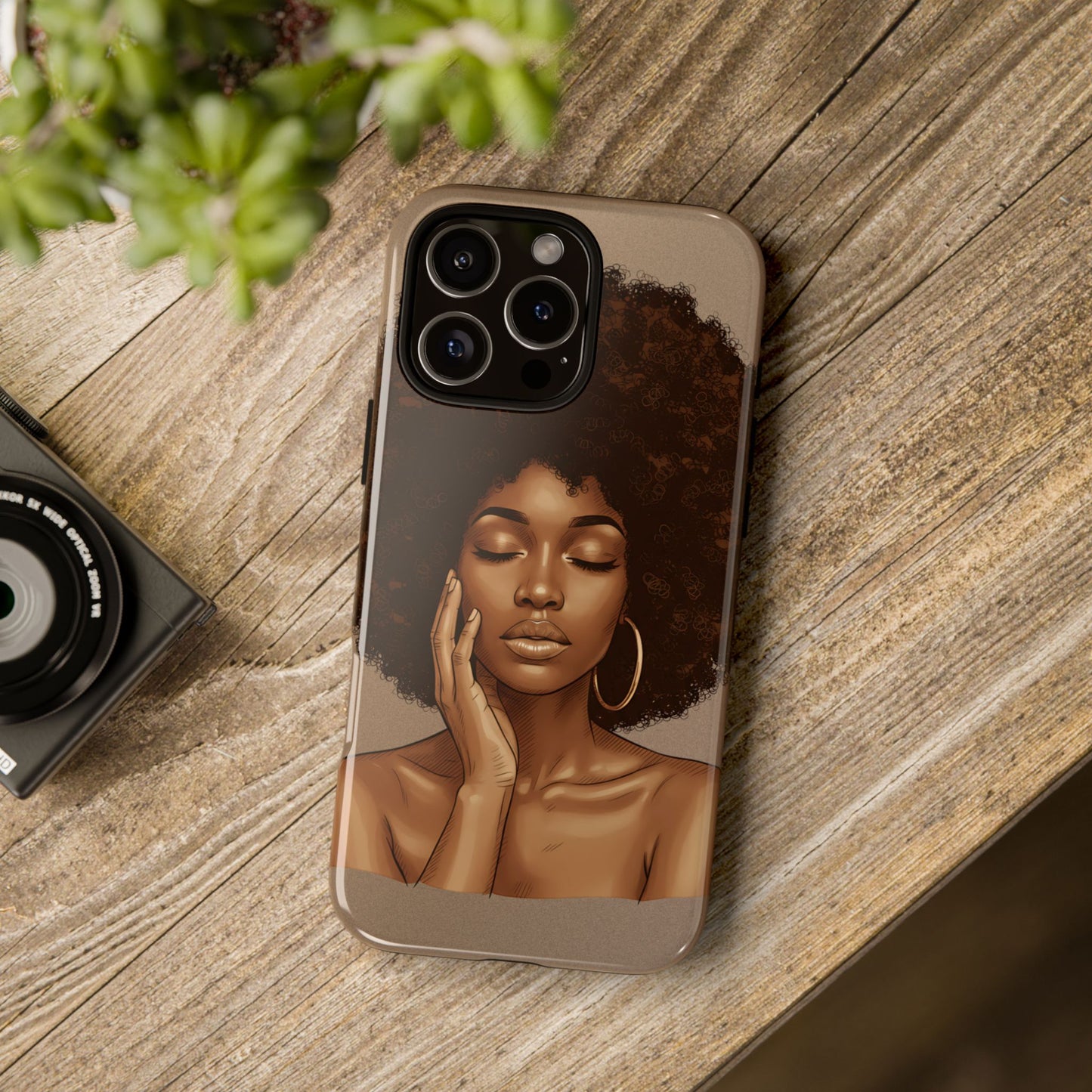 Phone Cases - Beautiful African American Woman with Afro Design