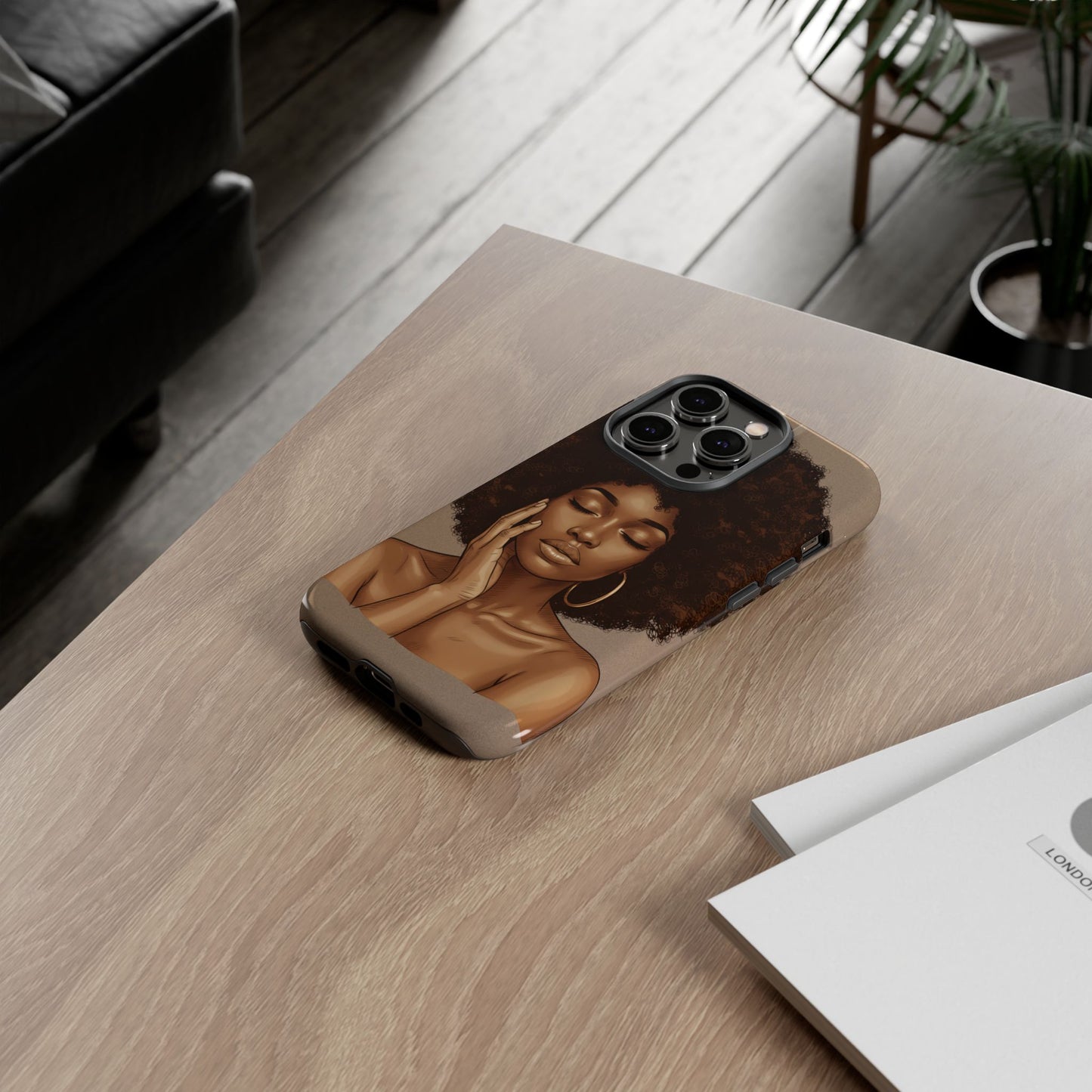 Phone Cases - Beautiful African American Woman with Afro Design
