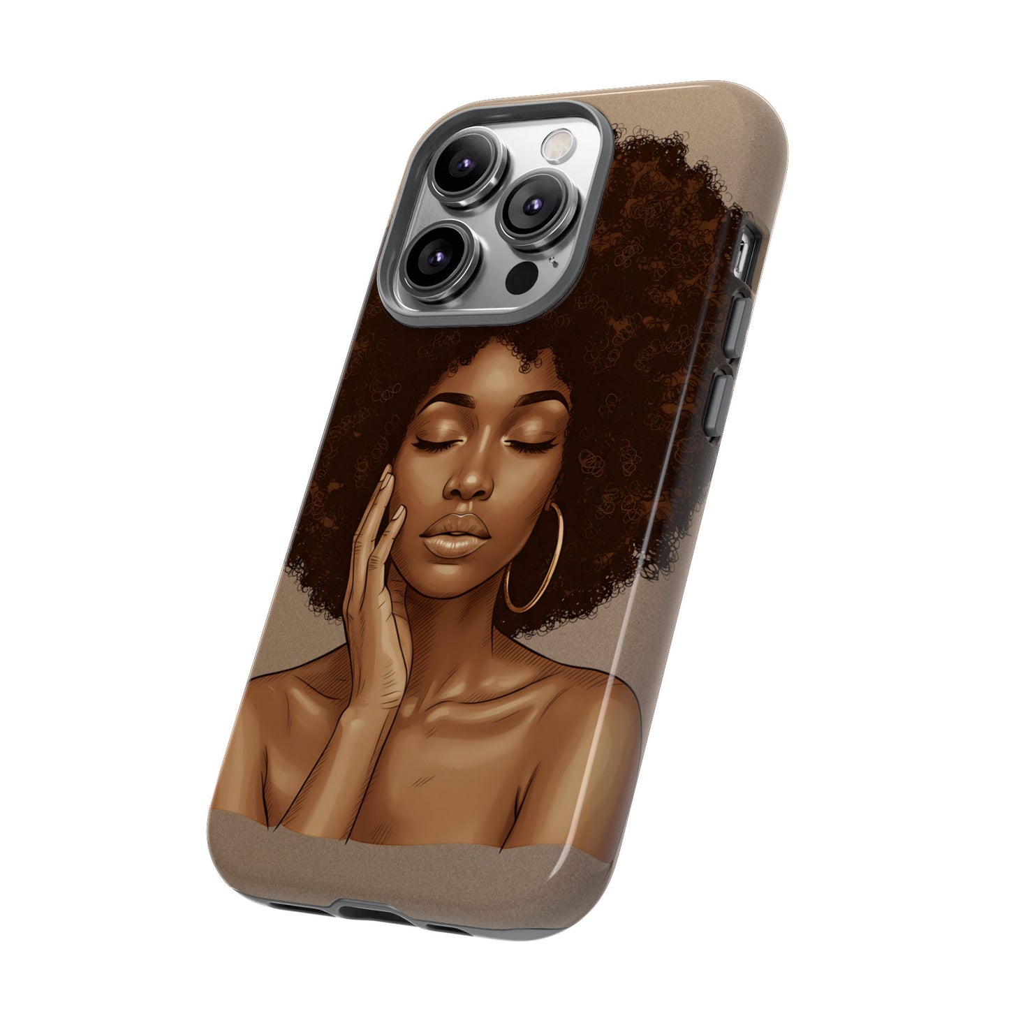 Phone Cases - Beautiful African American Woman with Afro Design