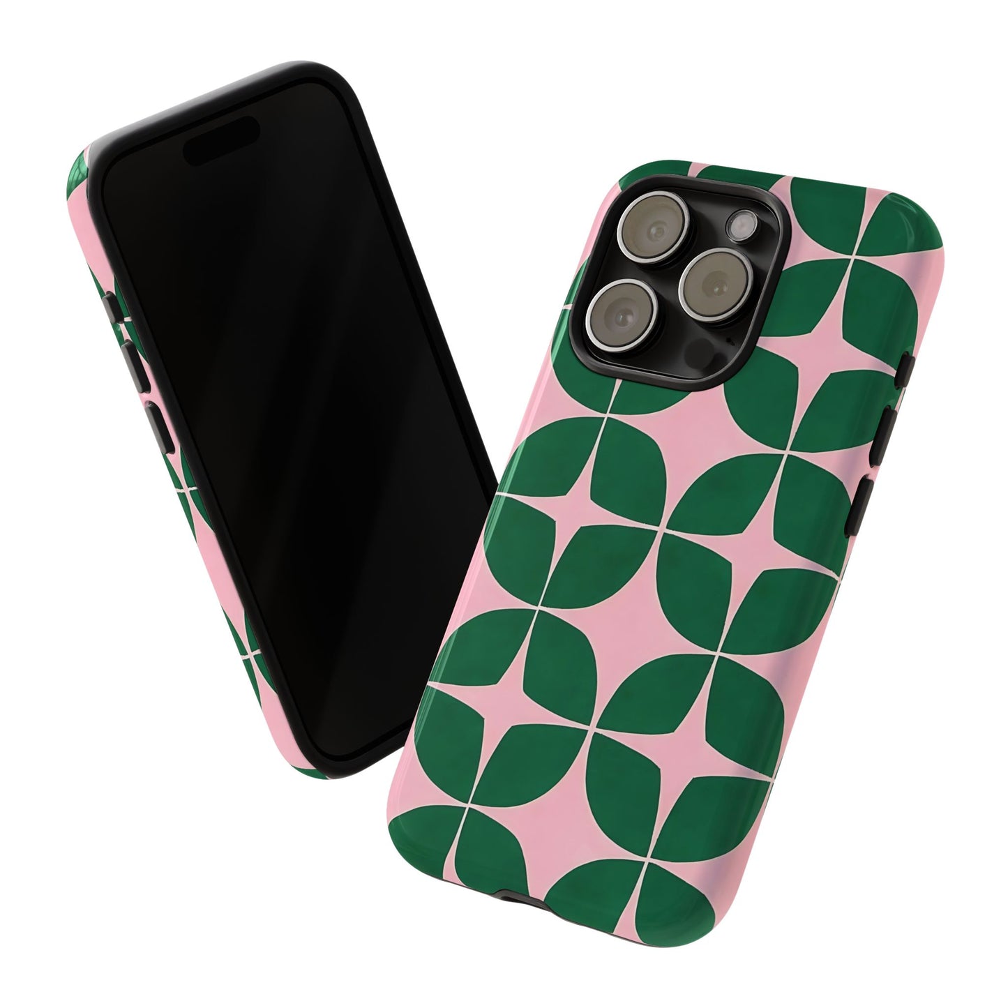 Stylish Phone Case - Geometric Design, Phone Cover, Floral Phone Case, Unique Gift for Her, Trendy Accessory