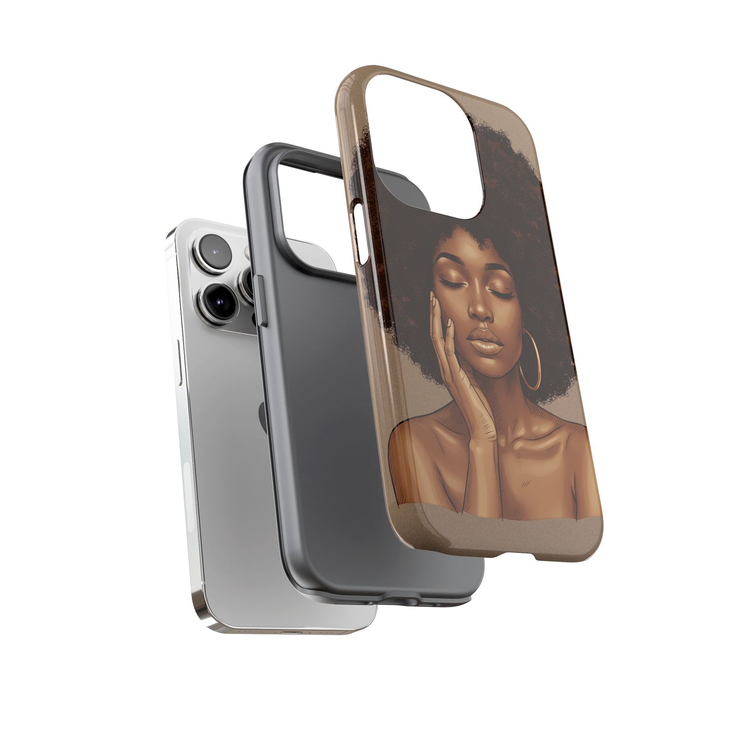 Phone Cases - Beautiful African American Woman with Afro Design