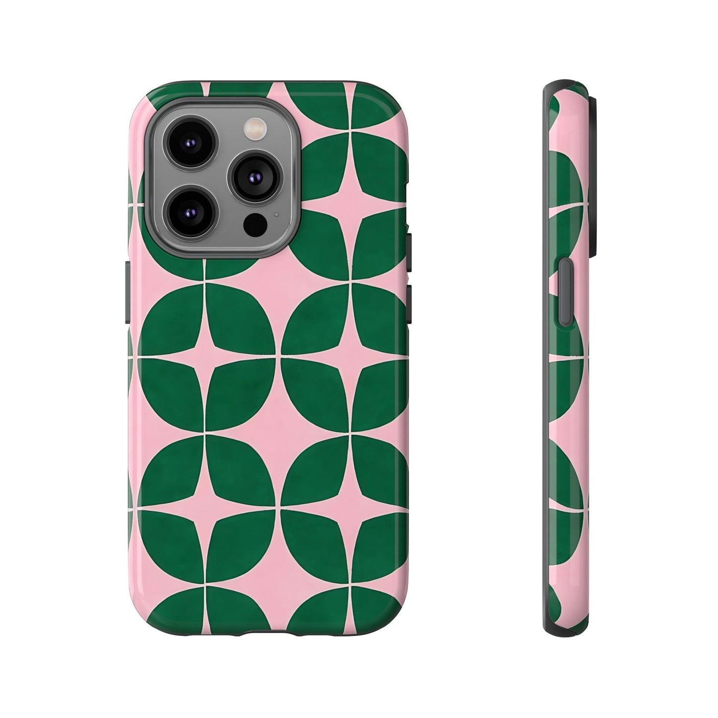 Stylish Phone Case - Geometric Design, Phone Cover, Floral Phone Case, Unique Gift for Her, Trendy Accessory