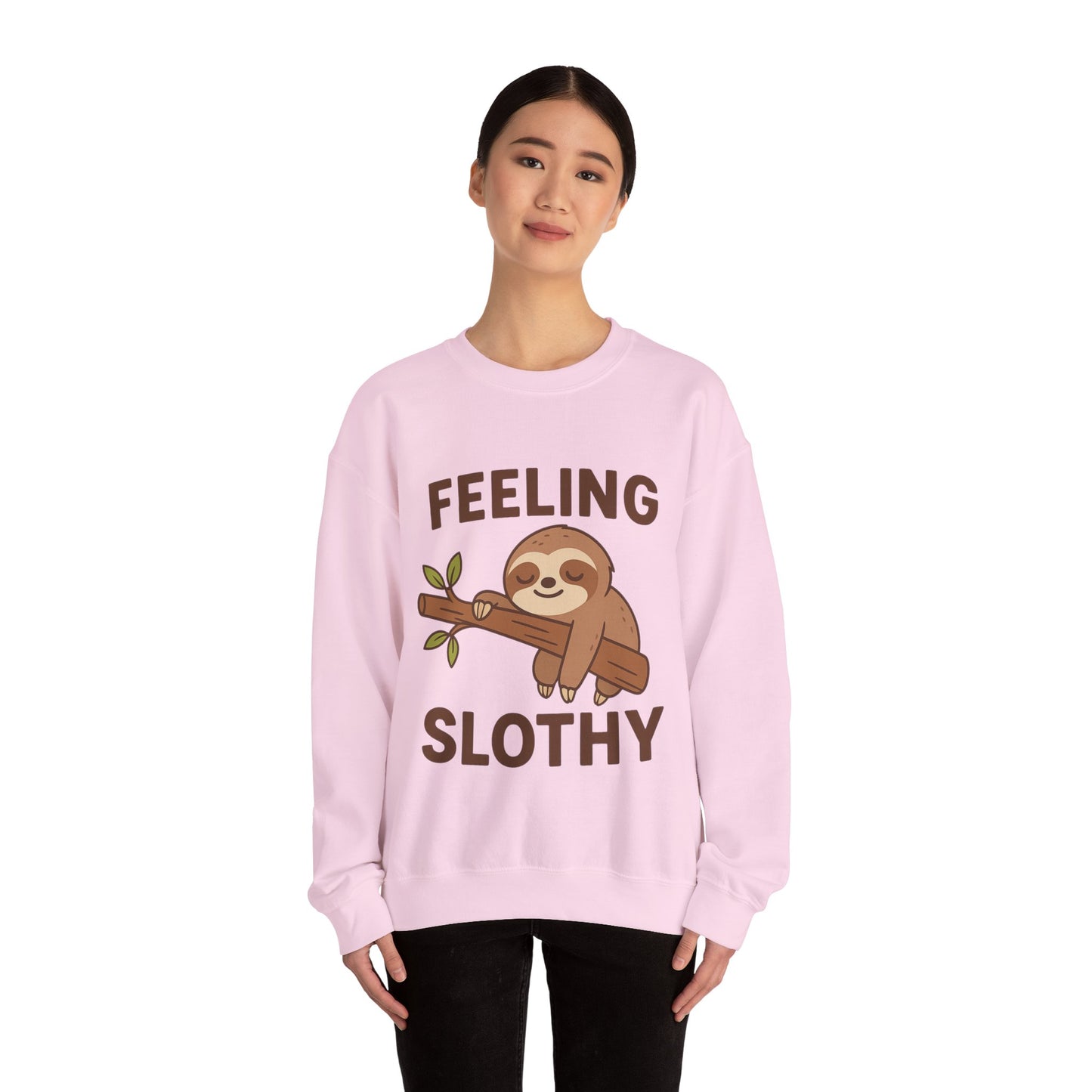 Sloth cute Crewneck Sweatshirt, Cozy Gift, Unisex Sweatshirt, Relaxed Loungewear, Funny Sweatshirt, Sloth Lover Gift