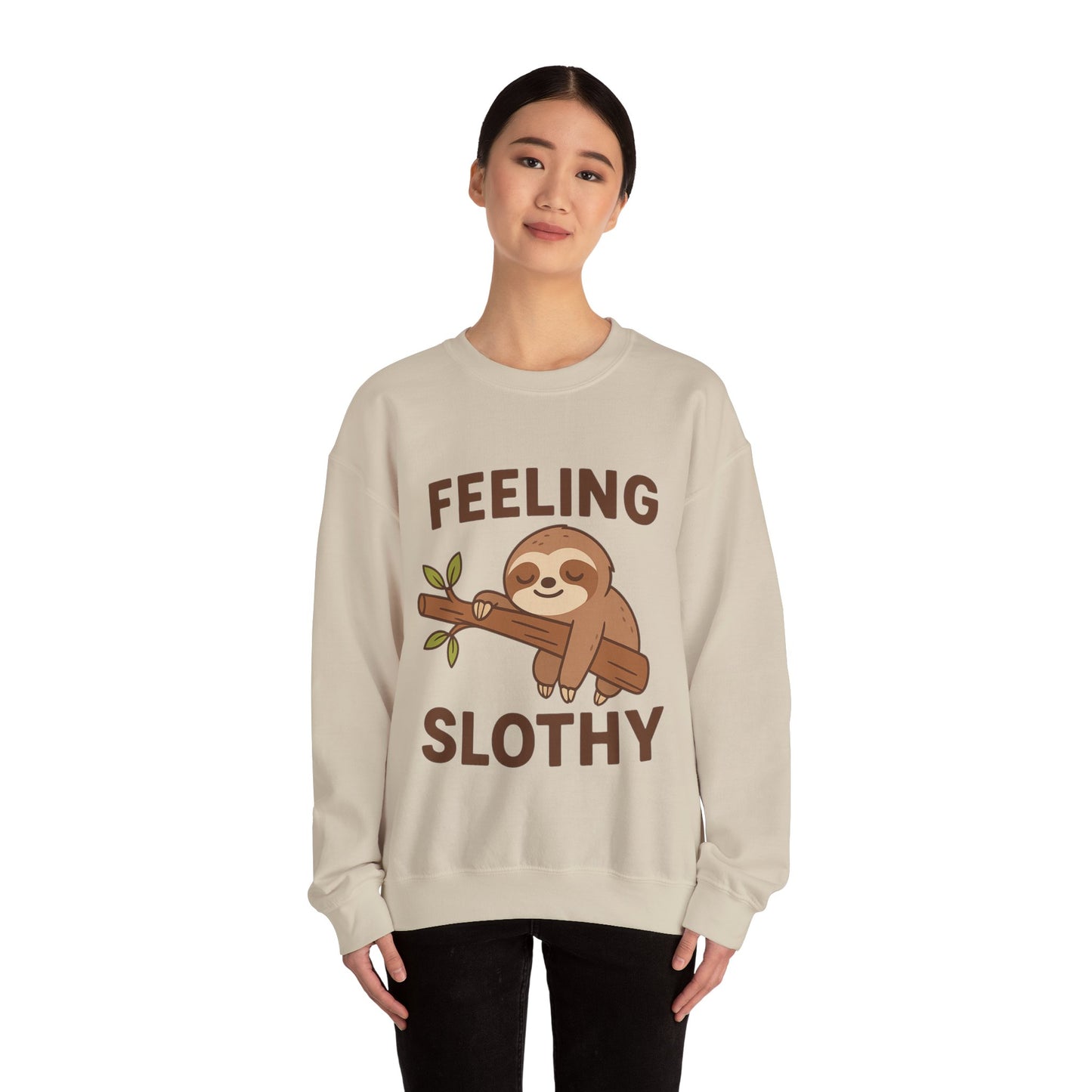 Sloth cute Crewneck Sweatshirt, Cozy Gift, Unisex Sweatshirt, Relaxed Loungewear, Funny Sweatshirt, Sloth Lover Gift