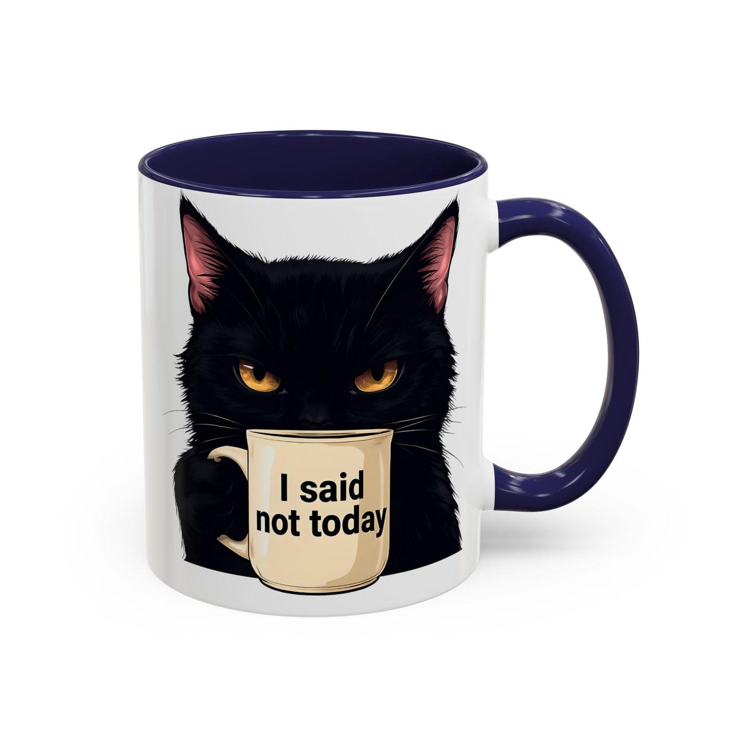 Black Cat Coffee Mug, Cute Cat Lover Gift, Funny Animal Mug, Halloween Decor, Gift for Cat Owners