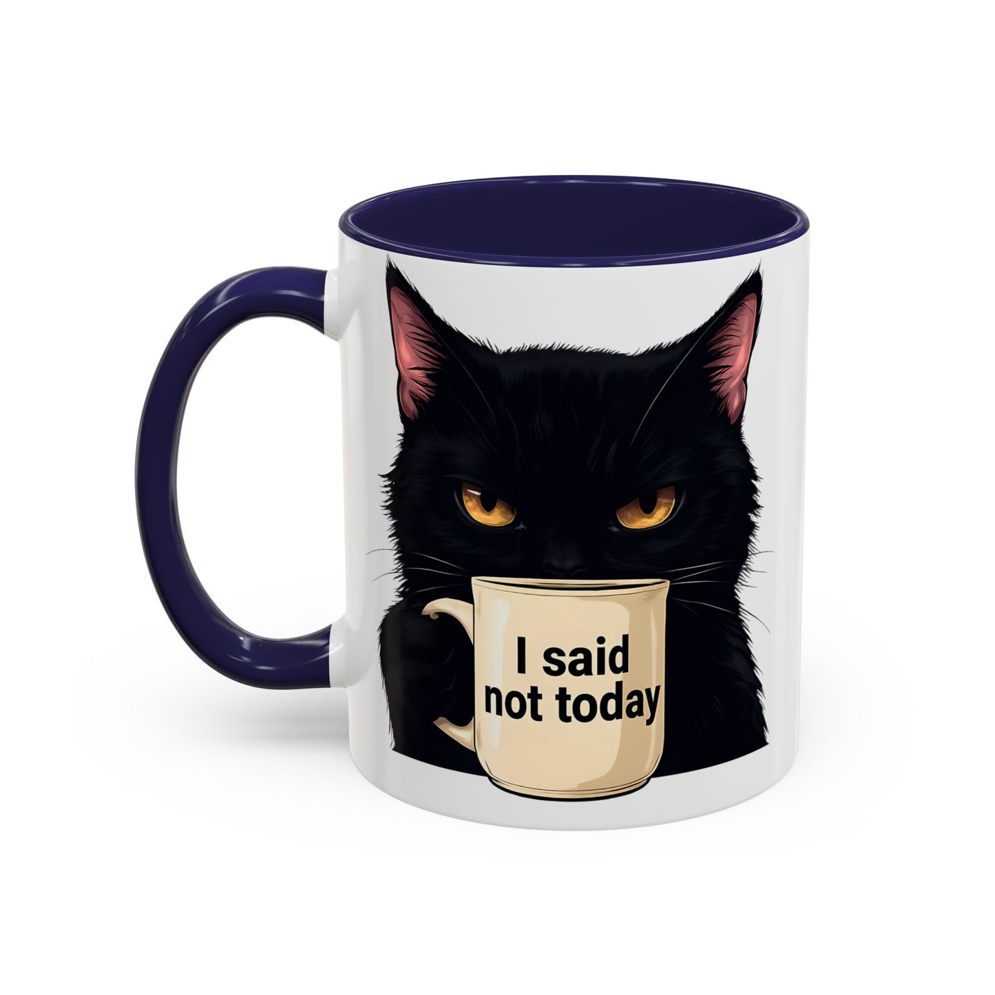 Black Cat Coffee Mug, Cute Cat Lover Gift, Funny Animal Mug, Halloween Decor, Gift for Cat Owners