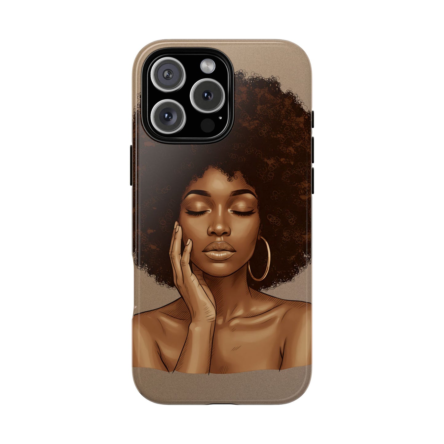 Phone Cases - Beautiful African American Woman with Afro Design