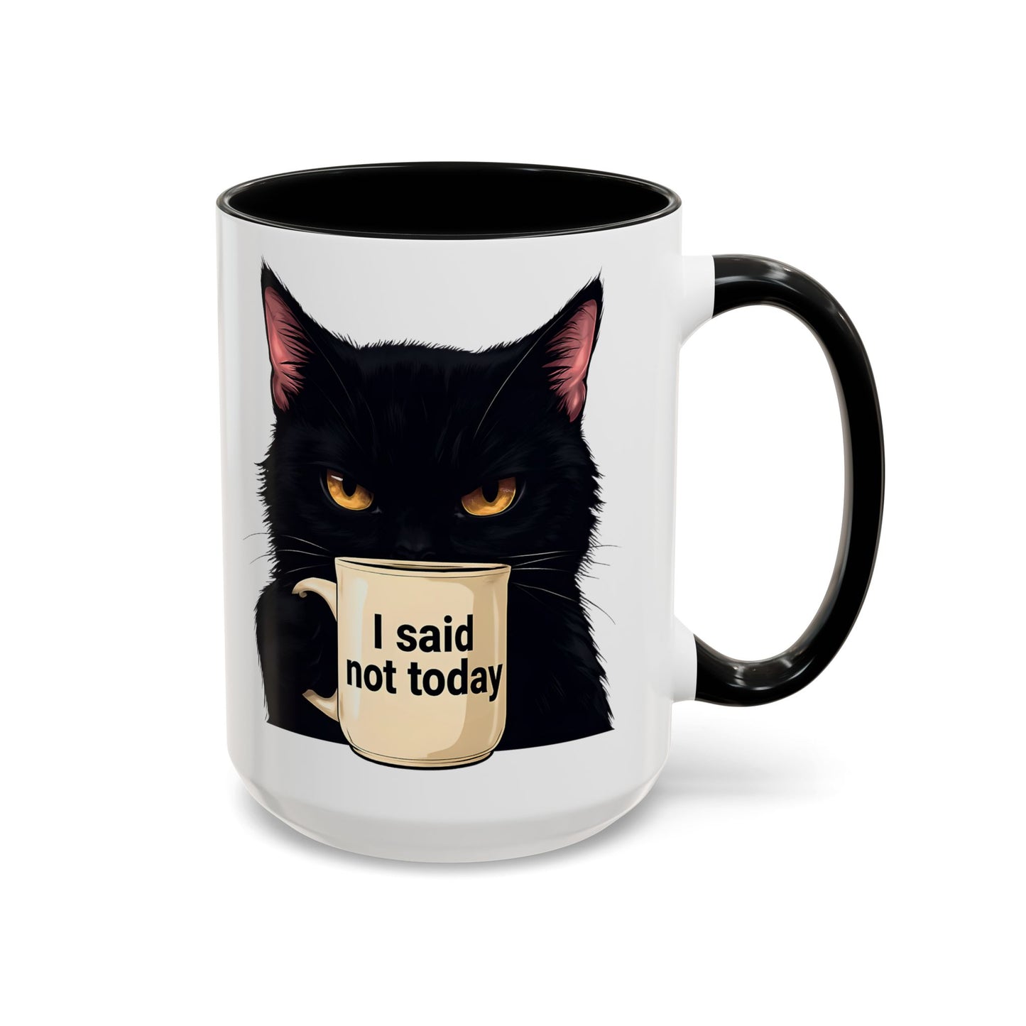 Black Cat Coffee Mug, Cute Cat Lover Gift, Funny Animal Mug, Halloween Decor, Gift for Cat Owners