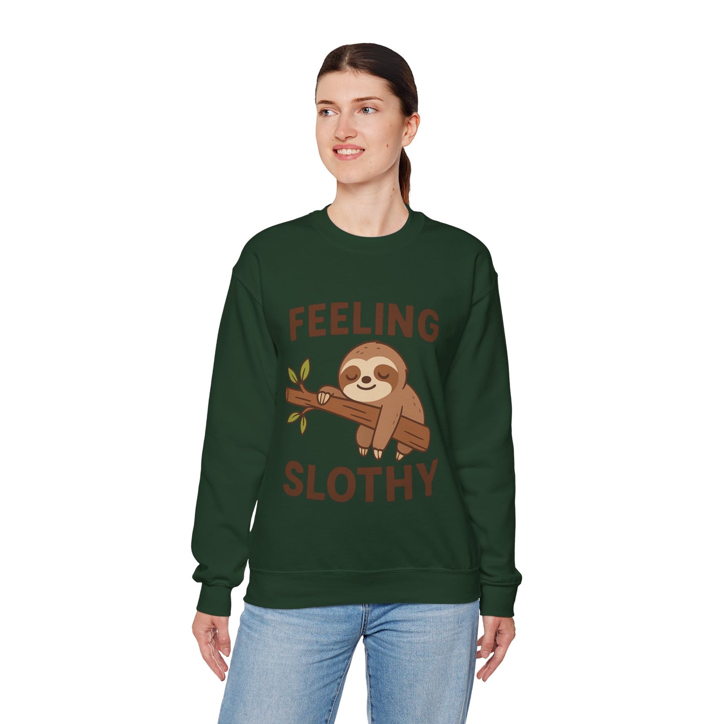 Sloth cute Crewneck Sweatshirt, Cozy Gift, Unisex Sweatshirt, Relaxed Loungewear, Funny Sweatshirt, Sloth Lover Gift