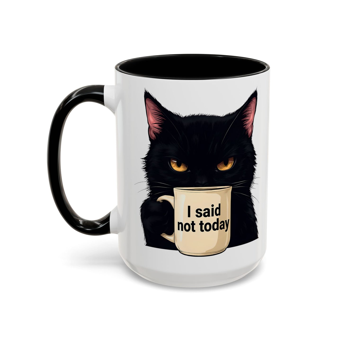 Black Cat Coffee Mug, Cute Cat Lover Gift, Funny Animal Mug, Halloween Decor, Gift for Cat Owners
