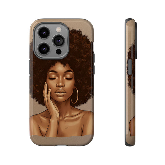 Phone Cases - Beautiful African American Woman with Afro Design