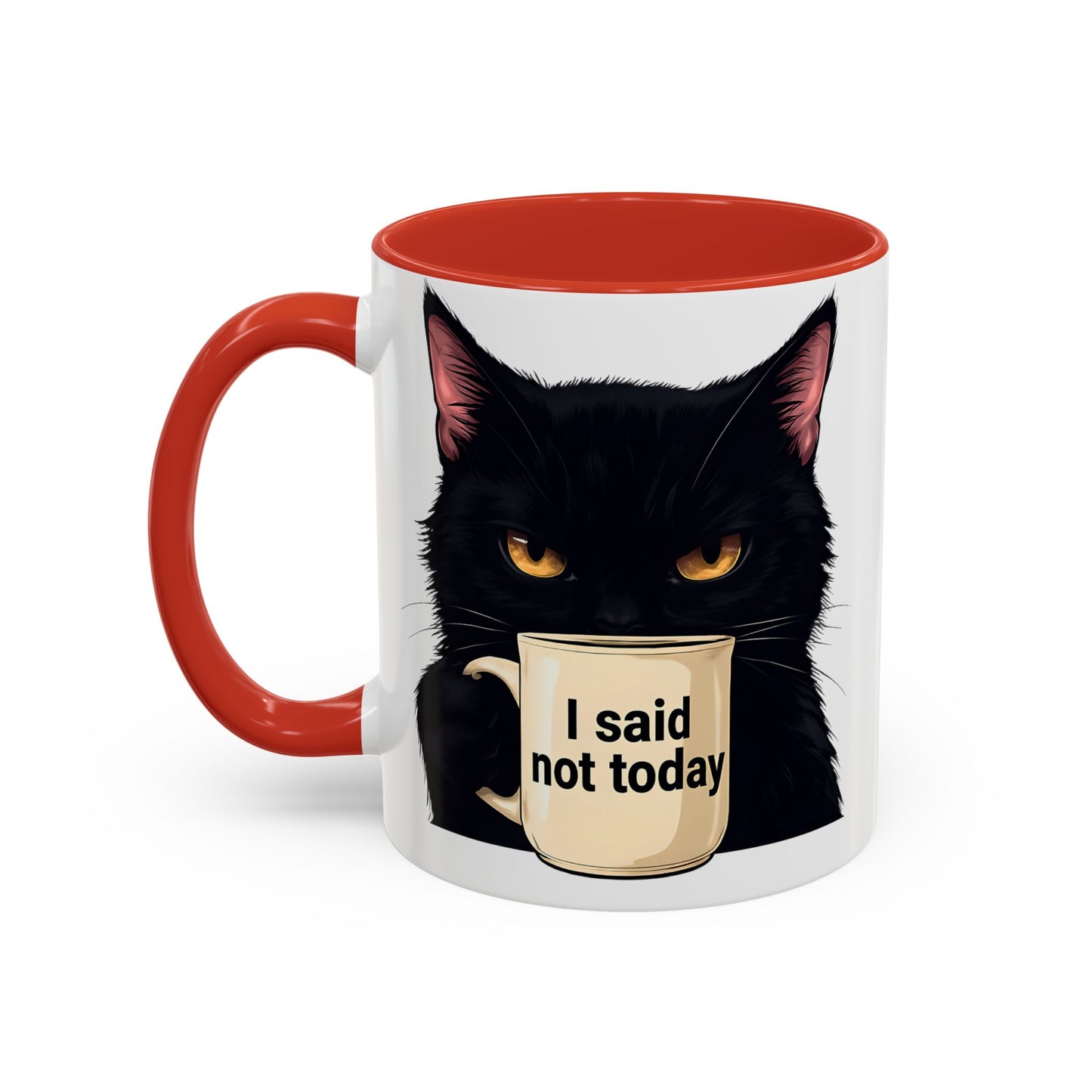 Black Cat Coffee Mug, Cute Cat Lover Gift, Funny Animal Mug, Halloween Decor, Gift for Cat Owners